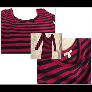 Pink and Blue strips bodycon dress